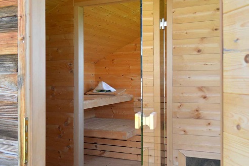 Imagine che mostra l'interno della sauna
